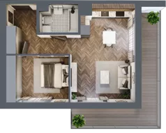 2 pokoje, mieszkanie 47,43 m², piętro 2, oferta nr B21, Karolewska 60, Łódź, Polesie, Karolew, ul. Karolewska 54/60