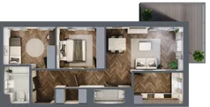 3 pokoje, mieszkanie 66,31 m², piętro 2, oferta nr B24, Karolewska 60, Łódź, Polesie, Karolew, ul. Karolewska 54/60