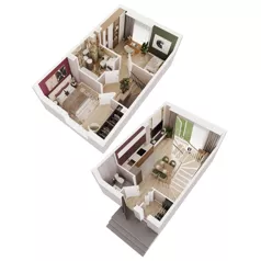Dom 61,92 m², oferta nr 42, Boska Ksawerowska 2 - etap 3, Łódź, Górna, ul. Mały Skręt