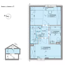 Dom 72,41 m², oferta nr 45A, Osiedle Fikus, Wólka Kosowska, ul. Nadrzeczna
