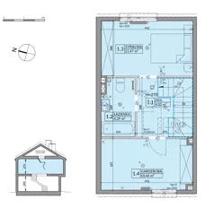 Dom 65,90 m², oferta nr 45B, Osiedle Fikus, Wólka Kosowska, ul. Nadrzeczna