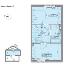 Dom 65,90 m², oferta nr 46A, Osiedle Fikus, Wólka Kosowska, ul. Nadrzeczna