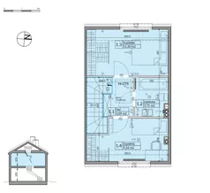 Dom 62,30 m², oferta nr 21B, Osiedle Stokrotki - etap 3, Boryszew, ul. Nadziei