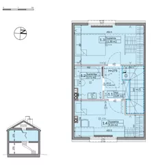 Dom 62,30 m², oferta nr 26A, Osiedle Stokrotki - etap 4, Boryszew, ul. Nadziei