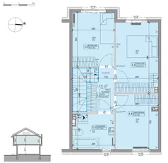 Dom 80,54 m², oferta nr 32B, Ogrody Przyjaciół 5 - etap 3, Warszawa, Białołęka, Szamocin, ul. Cieślewskich