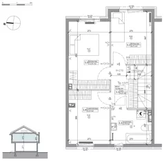 Dom 80,54 m², oferta nr 17B, Ogrody Przyjaciół 5, Warszawa, Białołęka, Szamocin, ul. Cieślewskich/Inna
