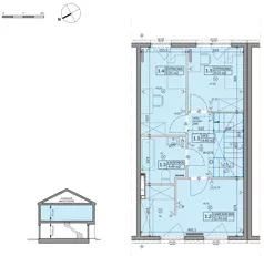 4 pokoje, mieszkanie 82,75 m², parter, oferta nr 53B, Domy na Witosa - etap 2A, Radzymin, ul. Wincentego Witosa