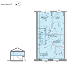 4 pokoje, mieszkanie 82,75 m², parter, oferta nr 54B, Domy na Witosa - etap 2A, Radzymin, ul. Wincentego Witosa