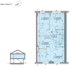 4 pokoje, mieszkanie 82,75 m², parter, oferta nr 69B, Domy na Witosa - etap 2B, Radzymin, ul. Wincentego Witosa