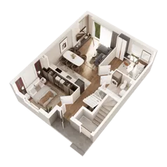 3 pokoje, mieszkanie 52,08 m², parter, oferta nr 17, Boska Pabianicka, Łódź, Górna, ul. Pabianicka 296
