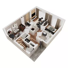 3 pokoje, mieszkanie 53,49 m², parter, oferta nr 62A, Domy na Witosa - etap 2B, Radzymin, ul. Wincentego Witosa