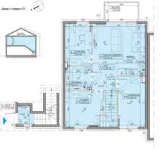 4 pokoje, mieszkanie 62,57 m², piętro 1, oferta nr 57B, Domy na Witosa - etap 2A, Radzymin, ul. Wincentego Witosa