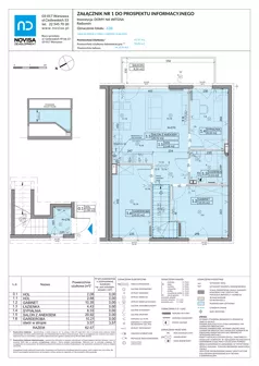 4 pokoje, mieszkanie 62,57 m², piętro 1, oferta nr 62B, Domy na Witosa - etap 2B, Radzymin, ul. Wincentego Witosa