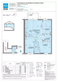 4 pokoje, mieszkanie 62,57 m², piętro 1, oferta nr 64B, Domy na Witosa - etap 2B, Radzymin, ul. Wincentego Witosa