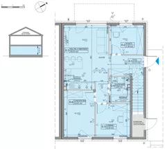 4 pokoje, mieszkanie 59,85 m², parter, oferta nr 12A, Domy na Witosa - mieszkania, Radzymin, ul. Wincentego Witosa