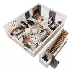 4 pokoje, mieszkanie 64,03 m², piętro 1, oferta nr 12B, Domy na Witosa - mieszkania, Radzymin, ul. Wincentego Witosa