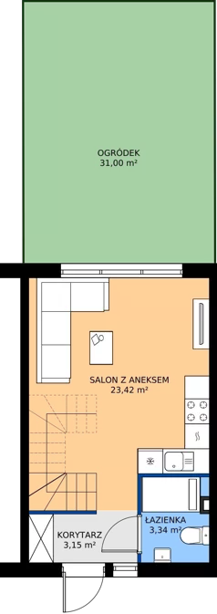 Dom 63,99 m², oferta nr 38B, Ogrody Przyjaciół 5, Warszawa, Białołęka, Szamocin, ul. Cieślewskich/Inna