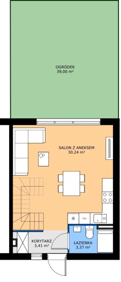 Dom 80,54 m², oferta nr 39B, Ogrody Przyjaciół 5, Warszawa, Białołęka, Szamocin, ul. Cieślewskich/Inna