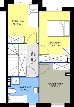 Dom 80,54 m², oferta nr 39B, Ogrody Przyjaciół 5, Warszawa, Białołęka, Szamocin, ul. Cieślewskich/Inna