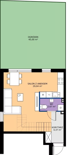 Dom 71,32 m², oferta nr 40A, Ogrody Przyjaciół 5, Warszawa, Białołęka, Szamocin, ul. Cieślewskich/Inna