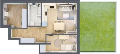 3 pokoje, mieszkanie 46,34 m², parter, oferta nr 89, Manufaktura Marki 2, Marki, ul. Stawowa