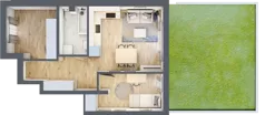 3 pokoje, mieszkanie 46,34 m², parter, oferta nr 101, Manufaktura Marki 2, Marki, ul. Stawowa