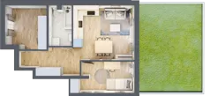 3 pokoje, mieszkanie 46,34 m², parter, oferta nr 105, Manufaktura Marki 2, Marki, ul. Stawowa