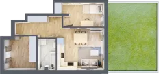 3 pokoje, mieszkanie 46,34 m², parter, oferta nr 99, Manufaktura Marki 2, Marki, ul. Stawowa