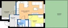 3 pokoje, mieszkanie 55,24 m², parter, oferta nr 85A, Osiedle Młodych, Janczewice, ul. Jedności