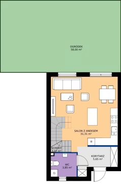 Dom 82,62 m², oferta nr 77A, Nova Magdalenka 7, Słomin, ul. Janczewicka