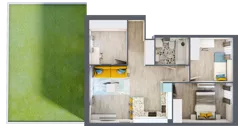 4 pokoje, mieszkanie 59,85 m², parter, oferta nr 32A, Domy na Witosa - mieszkania, Radzymin, ul. Wincentego Witosa