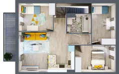 4 pokoje, mieszkanie 64,03 m², piętro 1, oferta nr 32B, Domy na Witosa - mieszkania, Radzymin, ul. Wincentego Witosa