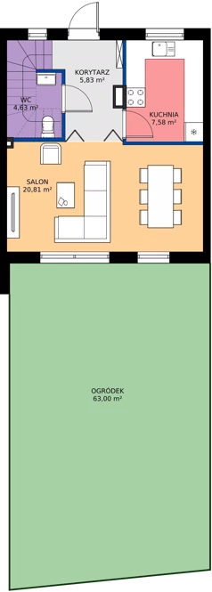 Dom 77,26 m², oferta nr 19, Ahoj Pogórze, Pogórze, ul. Feliksa Dorsza