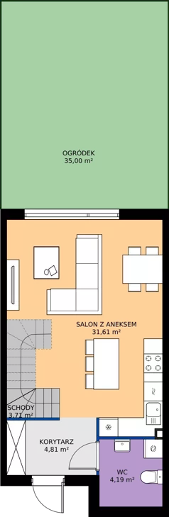 Dom 82,75 m², oferta nr 54B, Domy na Witosa, Radzymin, ul. Wincentego Witosa
