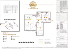 2 pokoje, mieszkanie 69,47 m², piętro 1, oferta nr B1.B2.P1.M12, Faktoria Młyn, Kraków, Bieńczyce, ul. Kocmyrzowska 3A
