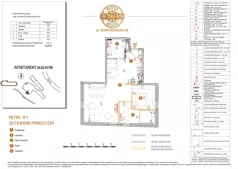 3 pokoje, mieszkanie 63,29 m², piętro 1, oferta nr B1.B2.P1.M11, Faktoria Młyn, Kraków, Bieńczyce, ul. Kocmyrzowska 3A