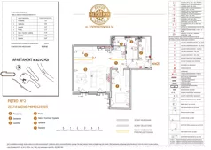 2 pokoje, mieszkanie 69,16 m², piętro 2, oferta nr B1.B2.P2.M21, Faktoria Młyn, Kraków, Bieńczyce, ul. Kocmyrzowska 3A