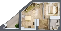 2 pokoje, mieszkanie 38,78 m², piętro 1, oferta nr F1/P1/4, Osiedle Jodłowa etap III, Oława, ul. Jodłowa 46