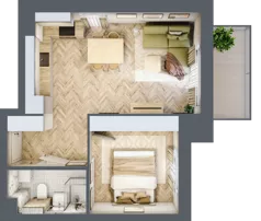 2 pokoje, mieszkanie 36,69 m², piętro 4, oferta nr F1/P4/9, Osiedle Jodłowa etap III, Oława, ul. Jodłowa 46