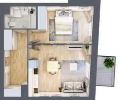 2 pokoje, mieszkanie 40,81 m², piętro 1, oferta nr 5, Przemysłowa 10, Lublin, Stare Miasto, Stare Miasto, ul. Przemysłowa 10