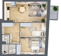 3 pokoje, mieszkanie 57,27 m², piętro 1, oferta nr 23, Przemysłowa 10, Lublin, Stare Miasto, Stare Miasto, ul. Przemysłowa 10