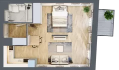 1 pokój, mieszkanie 39,36 m², piętro 2, oferta nr 46, Przemysłowa 10, Lublin, Stare Miasto, Stare Miasto, ul. Przemysłowa 10