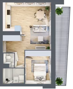 2 pokoje, mieszkanie 40,40 m², piętro 3, oferta nr 61, Przemysłowa 10, Lublin, Stare Miasto, Stare Miasto, ul. Przemysłowa 10
