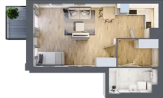 1 pokój, mieszkanie 38,67 m², piętro 3, oferta nr 75, Przemysłowa 10, Lublin, Stare Miasto, Stare Miasto, ul. Przemysłowa 10