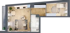 2 pokoje, mieszkanie 47,91 m², piętro 3, oferta nr 15, Biernackiego 17, Lublin, Śródmieście, ul. Biernackiego