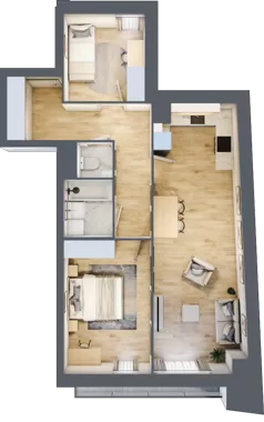 3 pokoje, mieszkanie 65,02 m², piętro 3, oferta nr 19, Biernackiego 17, Lublin, Śródmieście, ul. Biernackiego