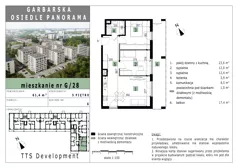 2 pokoje, mieszkanie 61,31 m², piętro 5, oferta nr 28, Osiedle Panorama, Lublin, Kośminek, Majdanek, ul. Garbarska 18A/18B 