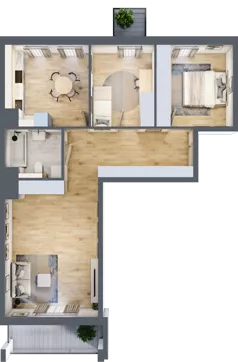 4 pokoje, mieszkanie 77,48 m², parter, oferta nr 35, Osiedle Panorama, Lublin, Kośminek, Majdanek, ul. Garbarska 18A/18B 