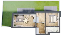 3 pokoje, mieszkanie 52,98 m², piętro 1, oferta nr LM.9, Osiedle Centrum Park, Legnica, ul. Mickiewicza 44/45