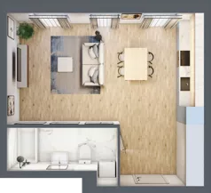 1 pokój, mieszkanie 36,06 m², parter, oferta nr LM.21, Osiedle Centrum Park, Legnica, ul. Mickiewicza 44/45